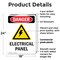 Signmission Electrical Panel Danger Sign, Plastic, 18in W x 24in L, 2PK OS-2PACK-DS-P-1824-V-2213 - alternate 2